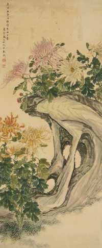 马家桐 庚申（1920年）作 花卉 立轴